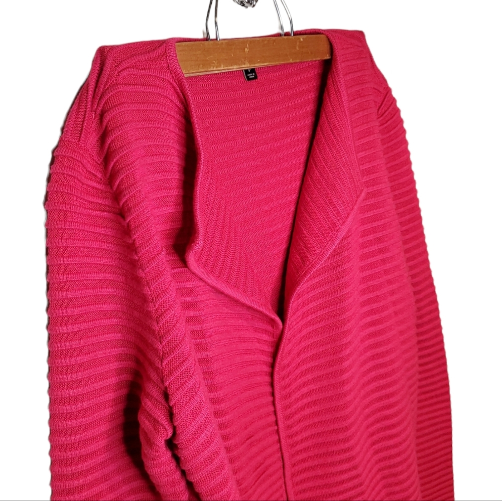 Talbots Fuchsia Open Front Knitted Cardigan Sweat… - image 2